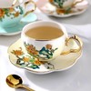 nosin诺轩高档中式陶瓷咖啡杯古典轻奢女咖啡杯碟家用下午茶杯子诺轩复古陶瓷牡丹杯渐变黄礼盒装 商品缩略图2