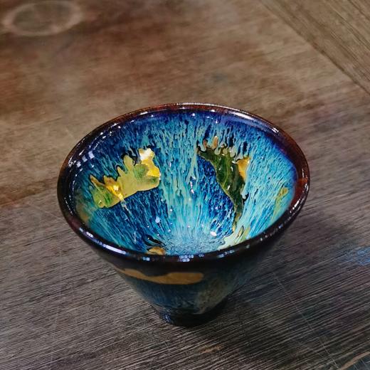 玄雕窑鎏金杯斗笠杯直筒杯大漆闻香杯80ml西施大漆壶200ml鎏金壶200ml【每款成色鎏金块形状都不一样，以实物为准】清水泥茶漏紫砂深色小茶盘32*13*2cm 商品图4