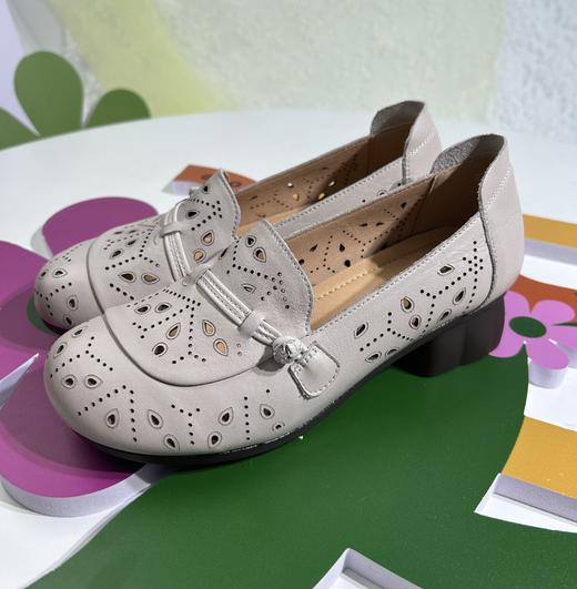 西村名物2025年夏季新款舒适厚底低跟镂空透气单鞋T25AH16171 商品图2