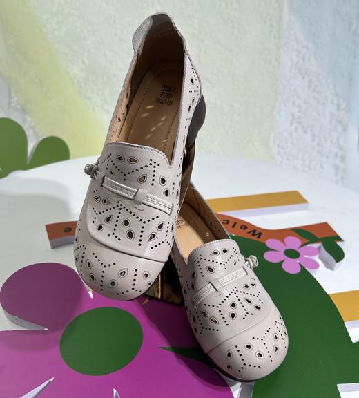 西村名物2025年夏季新款舒适厚底低跟镂空透气单鞋T25AH16171 商品图1