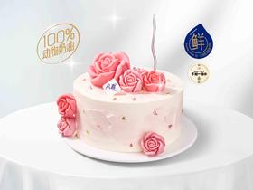⭐【卷边玫瑰】冰淇淋/水果生日蛋糕