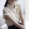 卷卷紫简约牛耳袖女款短袖上衣 苎麻棉混纺轻盈透气 宽松版型不挑身材 极简主义简约百搭 商品缩略图3
