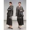 COCOBELLA新国风仿香云纱盘扣外套25春夏流光缎面西装SC3083 商品缩略图1