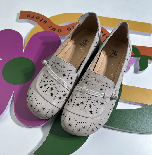 西村名物2025年夏季新款舒适厚底低跟镂空透气单鞋T25AH16171 商品图0