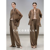 COCOBELLA丝光缎面垂坠爽滑休闲裤宽松通勤舒适阔腿裤PA3073 商品缩略图2
