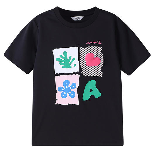 女童SORONA凉感圆领短袖针织衫夏季新款安奈儿童装EG521186 商品图6