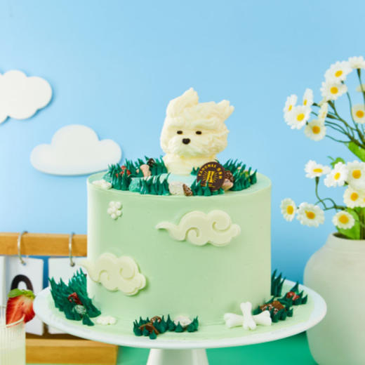 风吹小狗蛋糕 商品图0