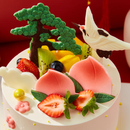 仙鹤献寿蛋糕 商品图2