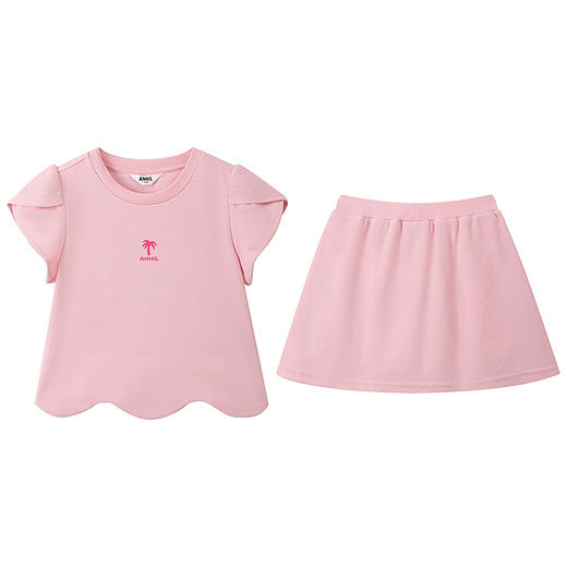 女童圆领短袖针织套装夏季新款安奈儿童装EG521121 商品图7