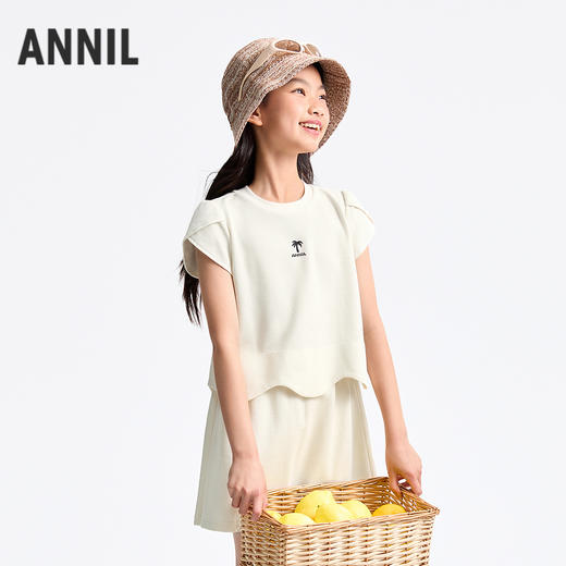 女童圆领短袖针织套装夏季新款安奈儿童装EG521121 商品图1