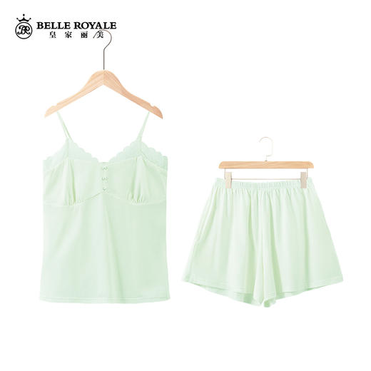 吊带睡衣女性感凉快夏季短裤纯棉夏天薄款吊带短裤套装家居服JJT9925 商品图3