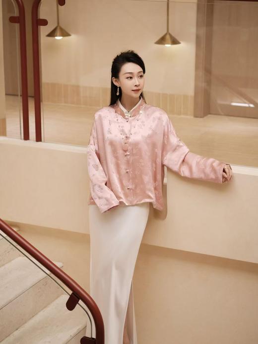 盛唐牡丹 |真丝蝴蝶双面穿外套(落肩不夹棉) 商品图0