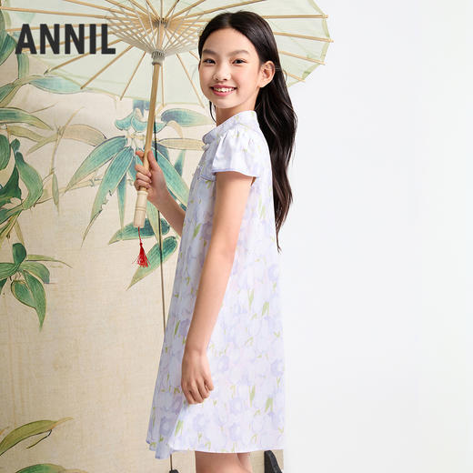 【国风新中式】女童甜美精致国风裙子连衣裙夏季新款安奈儿童装EG523118 商品图2