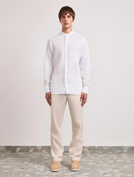 Frescobol Carioca - Jorge Linen Shirt L/S - White - 男装 - 衬衫 - 白色 商品图1