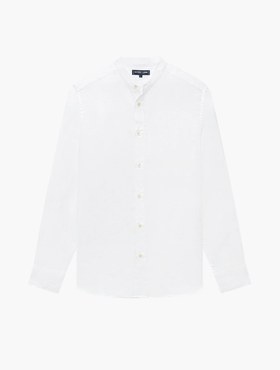 Frescobol Carioca - Jorge Linen Shirt L/S - White - 男装 - 衬衫 - 白色