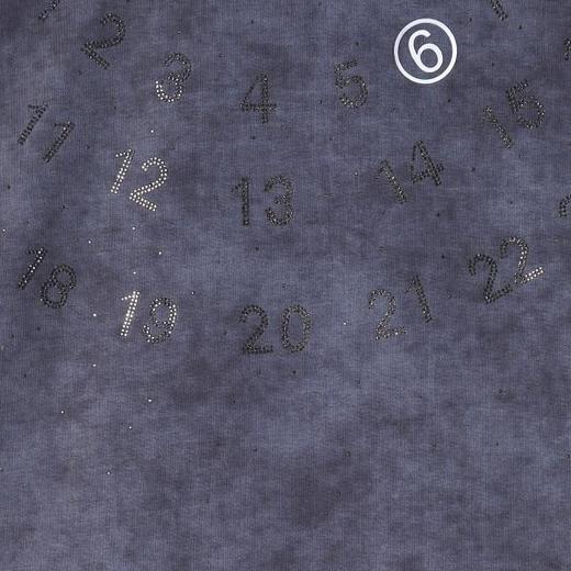 T2771夏季高级感新款潮牌扎染数字烫钻圆领短袖T恤复古宽松印花上衣 商品图3