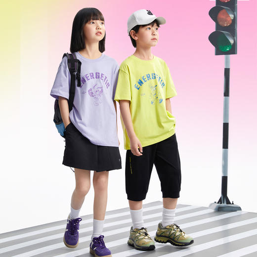 男女童圆领速干短袖针织衫夏季新款安奈儿童装EM521101 商品图4