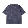T2771夏季高级感新款潮牌扎染数字烫钻圆领短袖T恤复古宽松印花上衣 商品缩略图1
