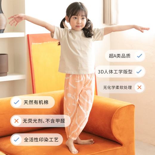 origmoimoi全棉防蚊裤【品牌直供】韩国moimoi全棉儿童休闲裤防蚊裤宝宝家居裤男孩女孩长裤郊游裤 商品图3