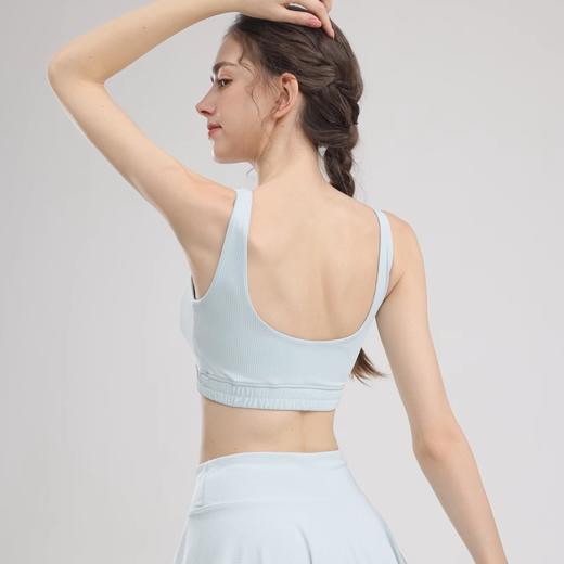 跃牌【瑜堂系列】条纹U型瑜伽文胸多巴胺高强度防震聚拢收副乳运动文胸JYTN020 商品图4