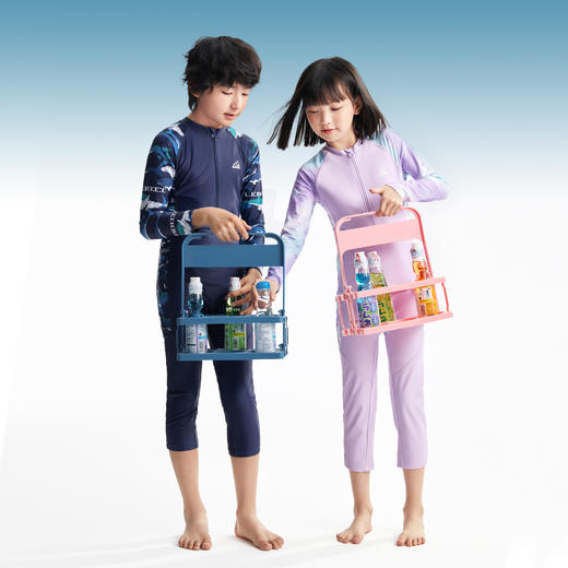 【亲肤高弹抗氯】男女童连体长袖泳衣套装夏季新款安奈儿童装JM527054 商品图2