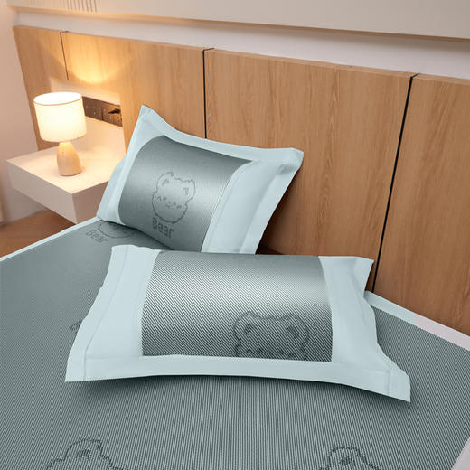 【春夏上新】自然醒A类抗菌防螨小熊幸运星系列冰藤席夏天冰丝凉席空调席婴儿可用学生（免水洗）QJ 商品图13