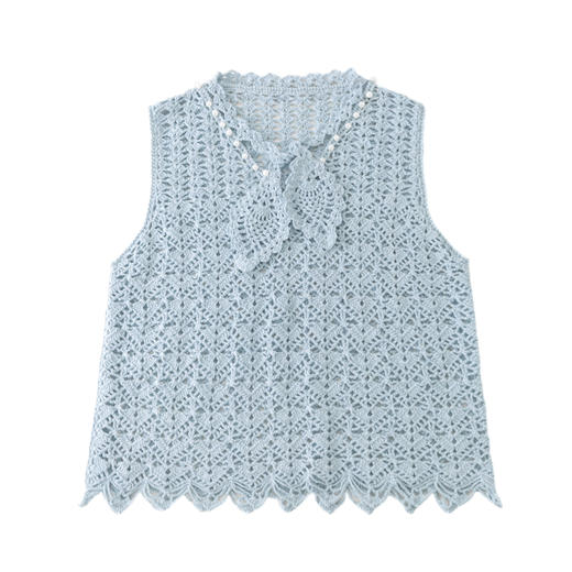 苏苏姐家菠艺背心手工DIY编织钩针上衣棉麻线羊毛线团自制材料包 商品图4