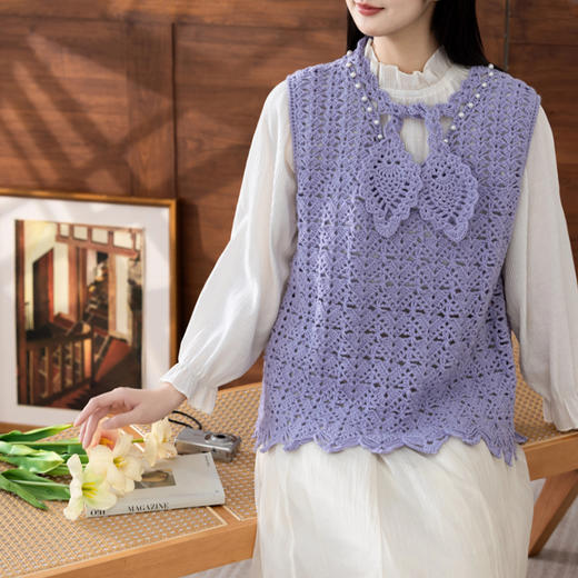 苏苏姐家菠艺背心手工DIY编织钩针上衣棉麻线羊毛线团自制材料包 商品图3