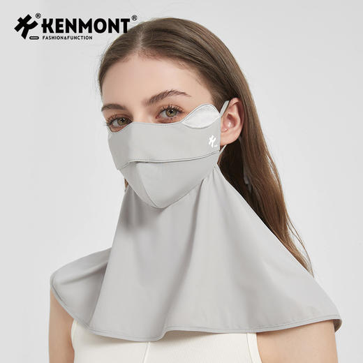 卡蒙防晒面罩全脸防紫外线真丝口罩立体护颈一体脸基尼KM-6177 商品图2