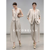 COCOBELLA简约凉爽亚麻无领西装马夹25夏气质通勤马甲WS0006 商品缩略图2