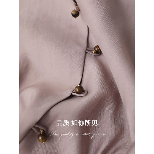COCOBELLA玫瑰粉莱赛尔V领无袖连衣裙盛夏通勤背心裙FR7008-4 商品图3