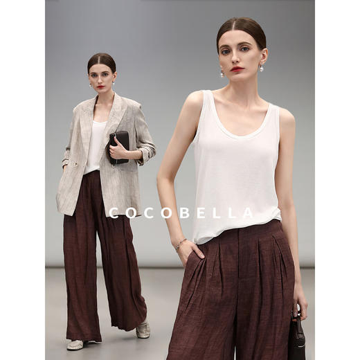 COCOBELLA呼吸感吊带25夏透肤不透肉可外穿松弛感背心VT0025 商品图1
