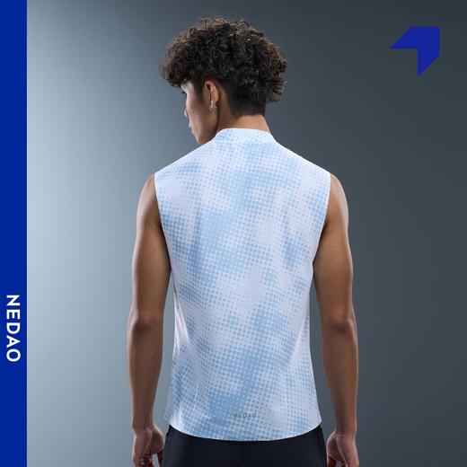 NEDAO内道菱格印花风洞坎肩马拉松越野跑运动男新款立领拉链风洞坎肩 商品图4