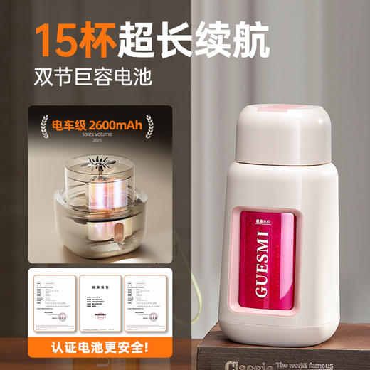 皆米高速迷你榨汁机 家用便携 玻璃小型多功能 电动无线充电杯 商品图2