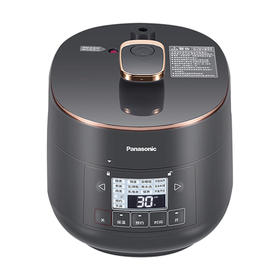 松下（Panasonic）2L迷你智能电压力锅 多功能可预约电压力锅开盖煮全自动排气 SR-PB201-B 灰色