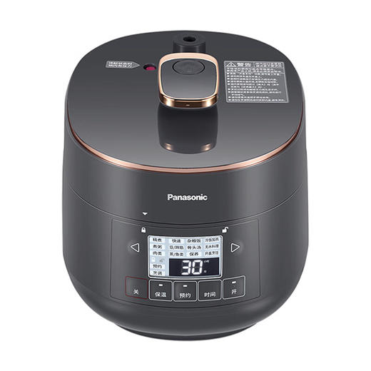 松下（Panasonic）2L迷你智能电压力锅 多功能可预约电压力锅开盖煮全自动排气 SR-PB201-B 灰色 商品图0