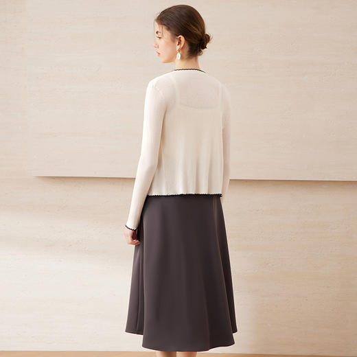EITIE爱特爱经典伞裙高腰A字通勤OL百搭显瘦半身裙春新款A2506523 商品图13
