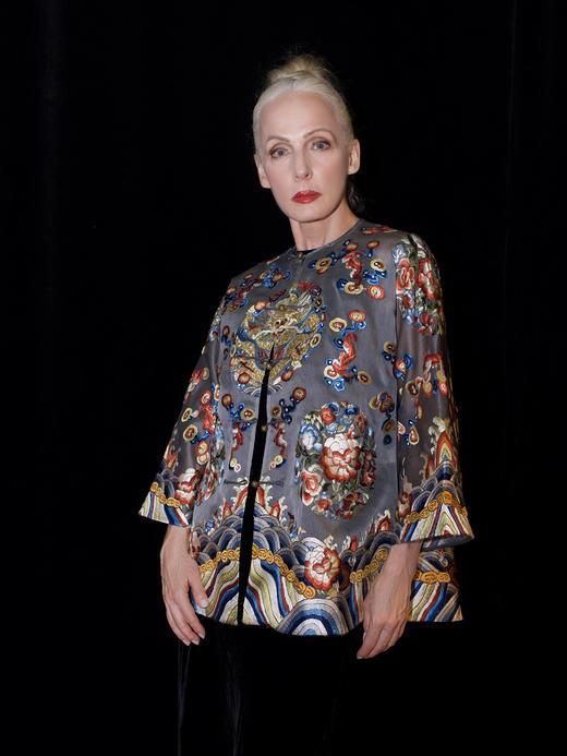 盛唐牡丹|高货-重缎真丝满绣蟒袍-唯一款[特价品](不退不换）-灰色 商品图9