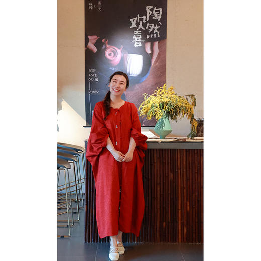 【2026东衣作】新中式连衣裙（25707120水华朱-奢定款） 商品图2
