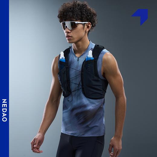 NEDAO内道菱格印花风洞坎肩马拉松越野跑运动男新款立领拉链风洞坎肩 商品图2