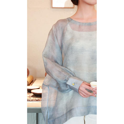 【2026东衣作】浅浅 · 阔腿裤（25709096云白-设计师） 商品图4