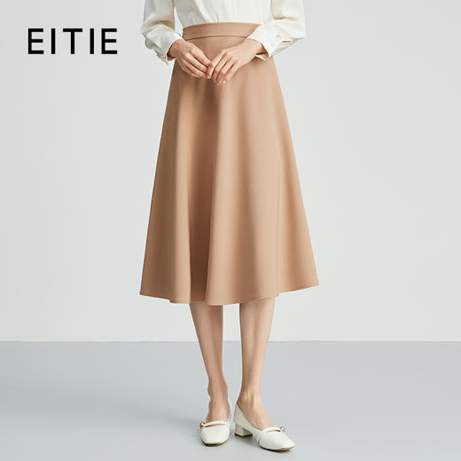 EITIE爱特爱经典伞裙高腰A字通勤OL百搭显瘦半身裙春新款A2506523 商品图5