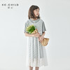 棵初2025年夏季新款女童两件套连衣裙叠穿长款T恤雪纺罩衫套装裙 商品缩略图0