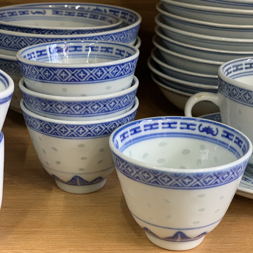 【苏州】1970s中国景德镇玲珑杯/碗/勺