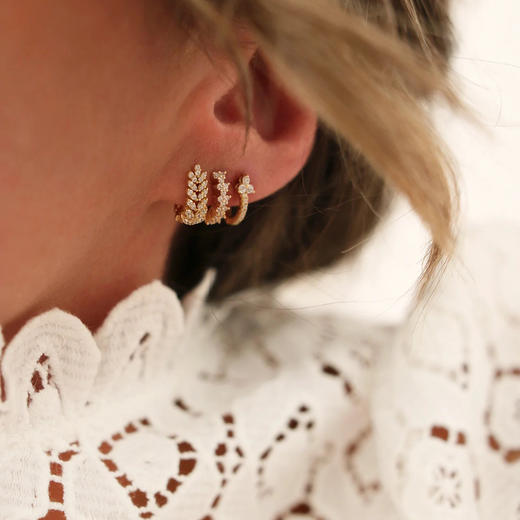 北京仓｜Leo sedim-GINKGO-金色 单只 耳钉［法国设计师］ 商品图1