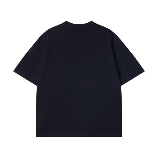 T2790夏季高级感新款国风撞色刺绣圆领短袖T恤百搭潮流宽松复古上衣 商品图5