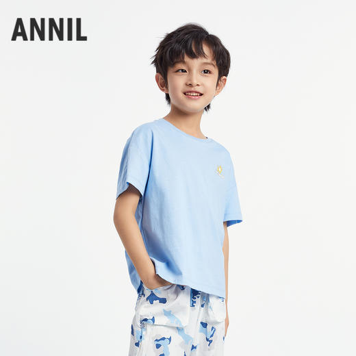 男女童圆领短袖针织衫夏季新款安奈儿童装EM521196 商品图1