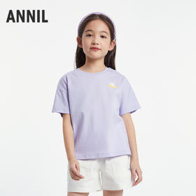 男女童圆领短袖针织衫夏季新款安奈儿童装EM521196