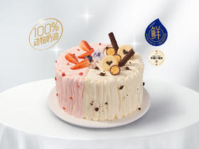 礼品卡【莓力旋律】6英寸 双拼冰淇淋生日蛋糕