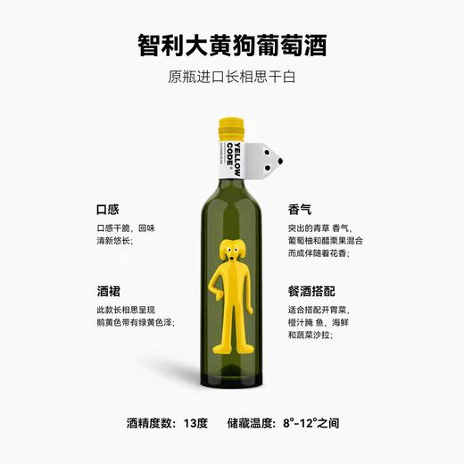 【福利购】750ml智利大黄狗长相思干白 智利原装进口 商品图1
